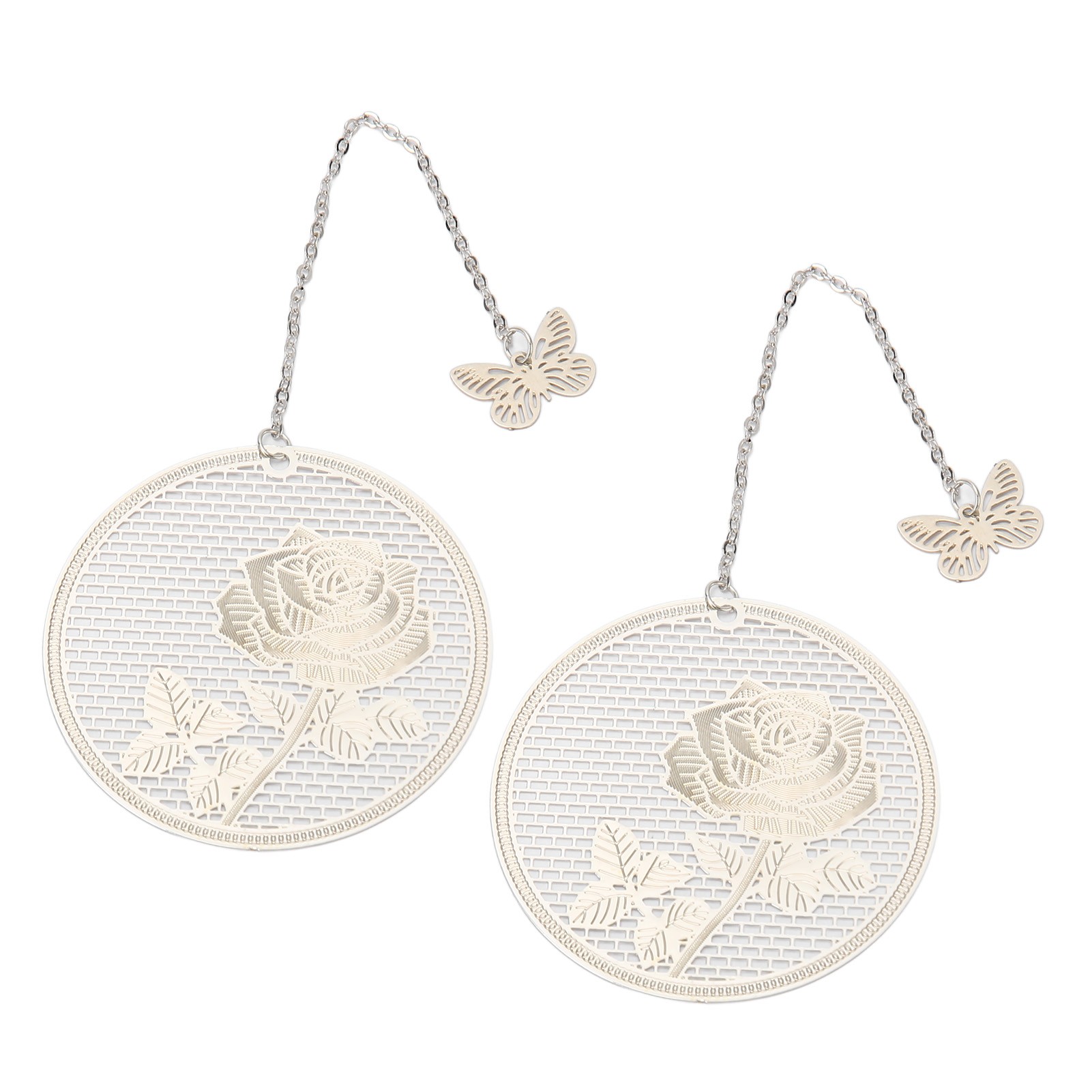 Woodworking Teacher - 2pcs Leaf Vein Bookmark Vintage Metal
