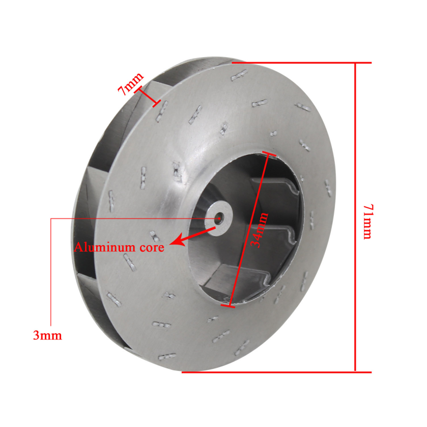 Vacuum Woodworking - Cleaner Fan Impeller Motors Aluminum Impeller