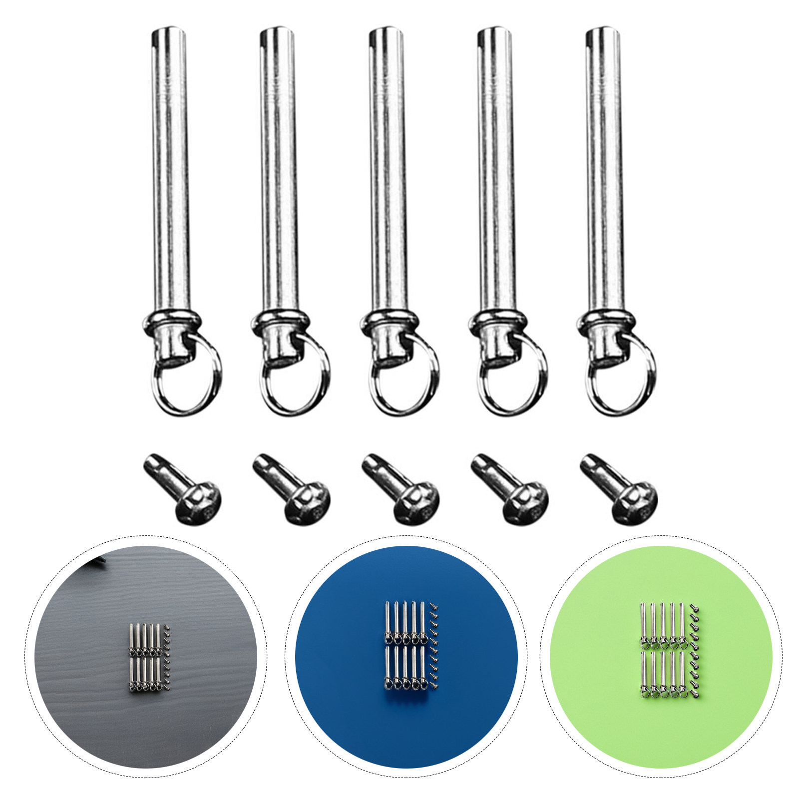 Woodworking Terms - 10Sets Folding Fan Rivet and Nut