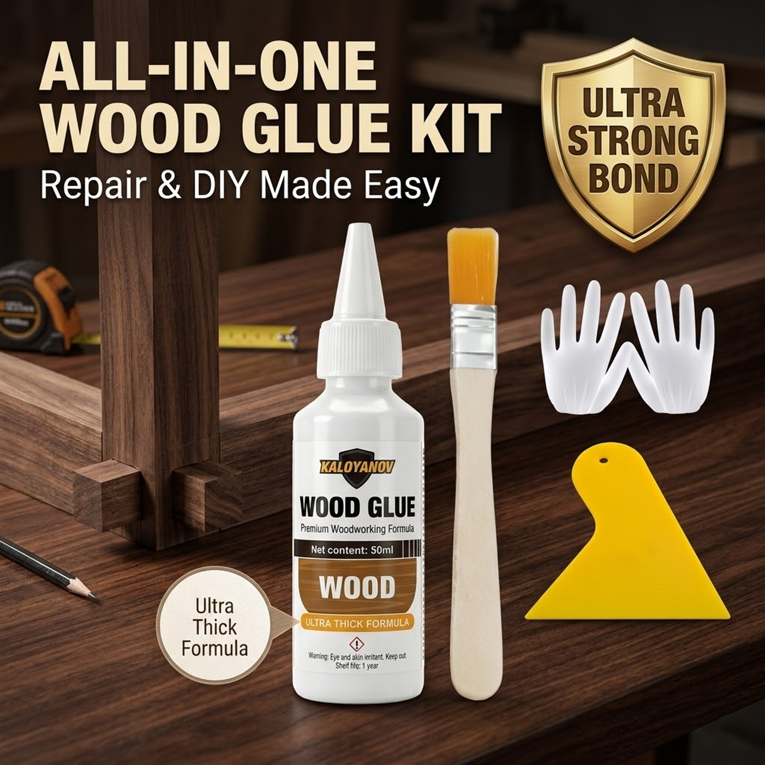 Woodworking Shops - Professional 50ml Wood Glue Kit Ultra