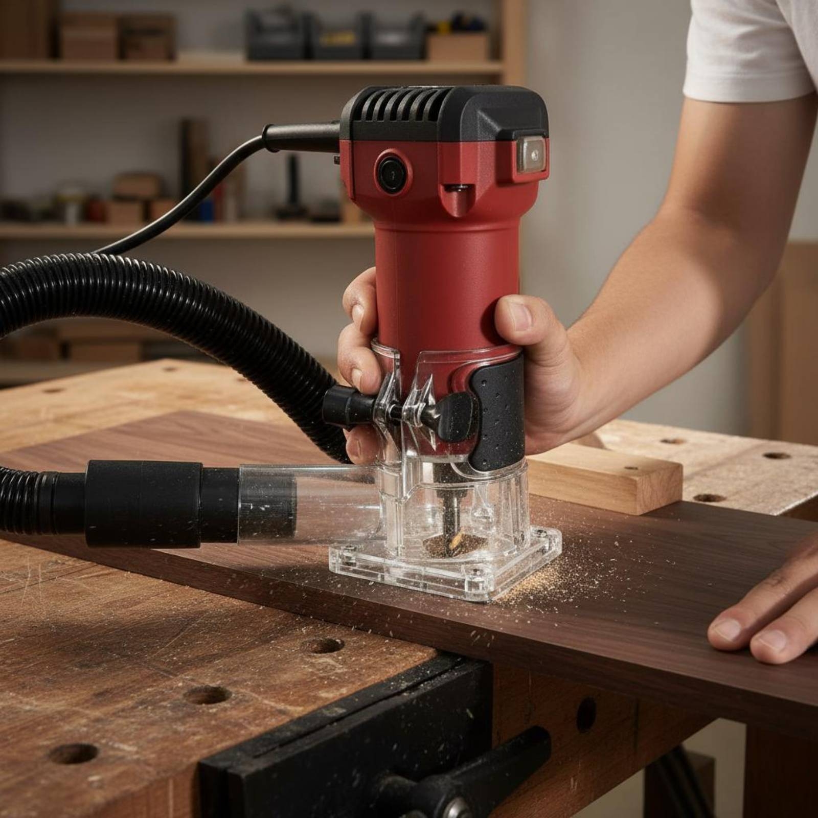 Transparent Router Dust Hood T - Woodworking Router avis et prix