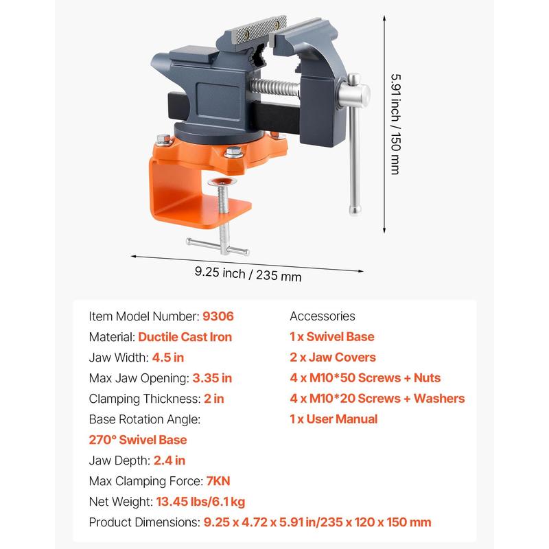 Bench Vise, 4.5 Inch, Portable - Woodworking Quick Release Vise avis et prix