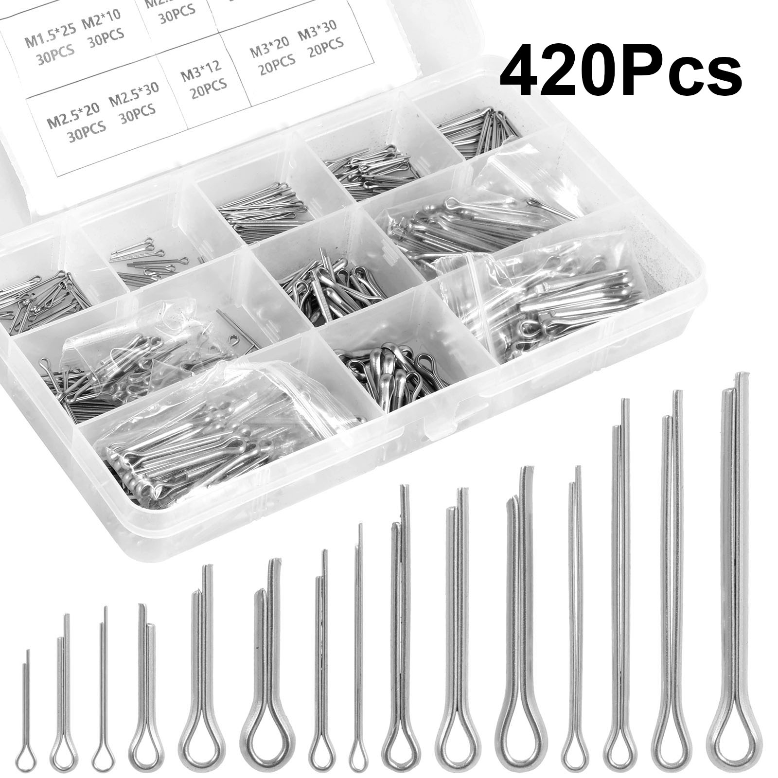 420Pcs Cotter Pin Assortment K - Woodworking Shops avis et prix