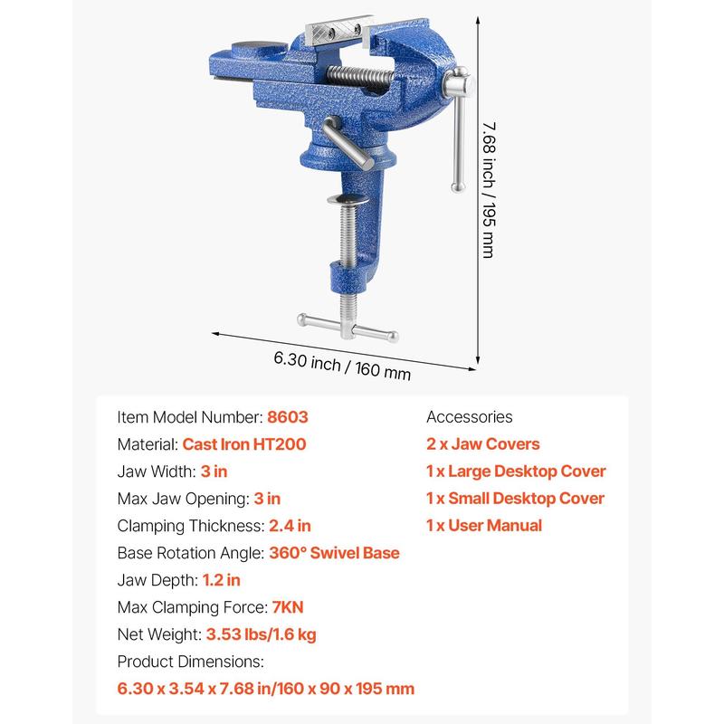 Bench Vise, 3 Inch, Portable W - Woodworking Quick Release Vise avis et prix