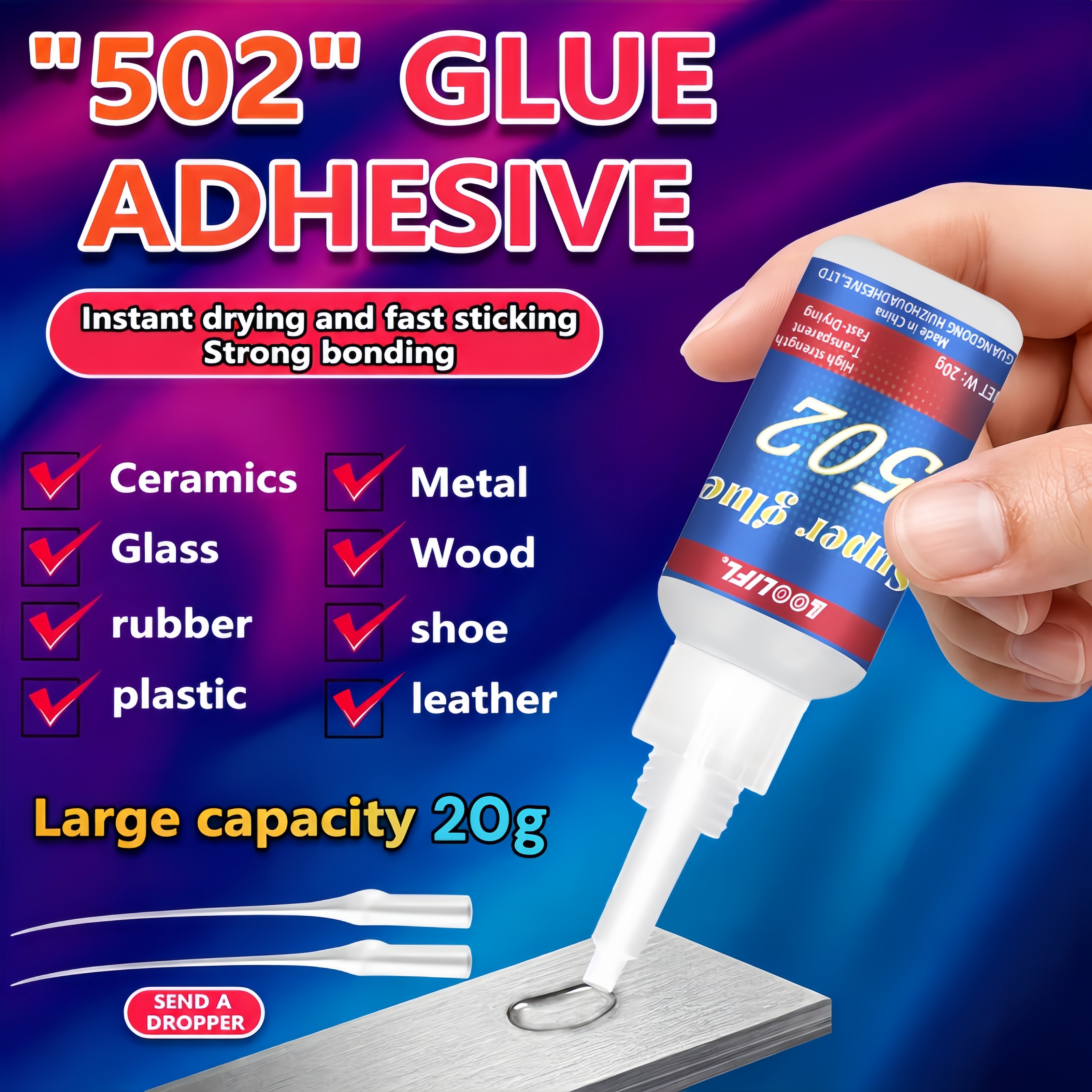 502 Super Glue 0.7oz Cyanoacry - Woodworking Crafts avis et prix