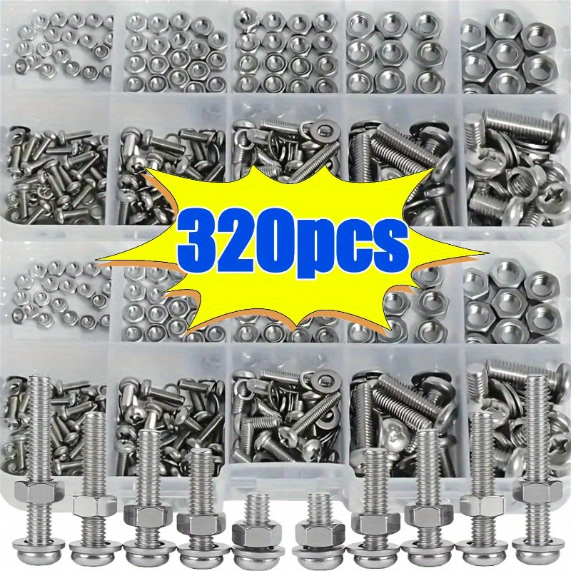 Hex Nuts and Bolt Set - 320 pi - Woodworking Shops avis et prix