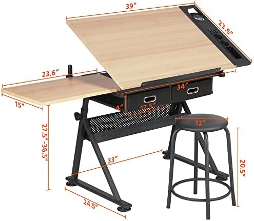 Drafting Table for Artists, He - Woodworking Crafts avis et prix