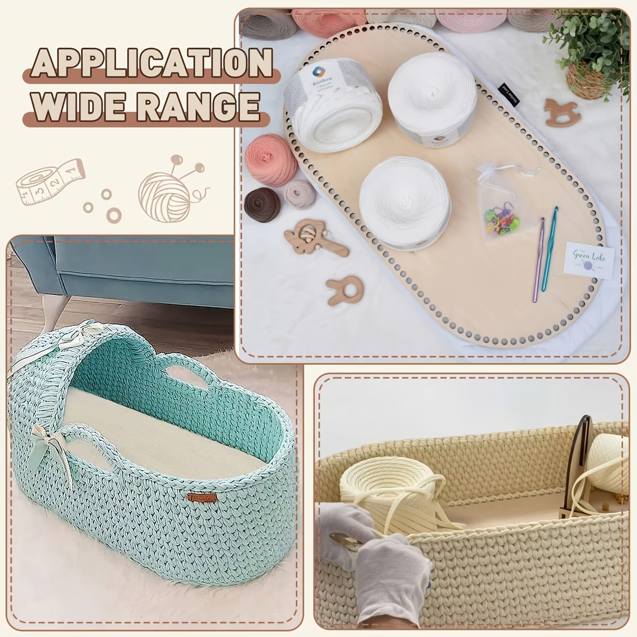 Large Moses Basket Wooden Base - Woodworking Crafts avis et prix