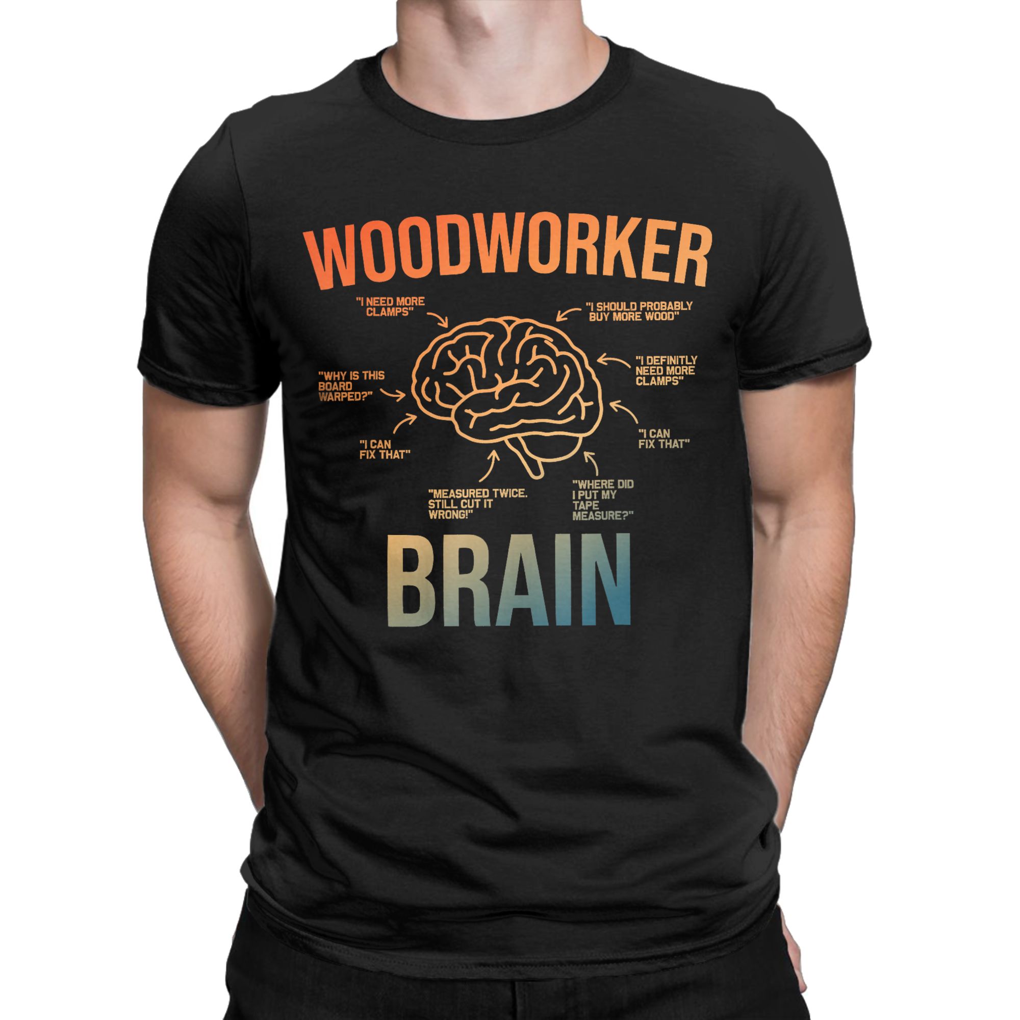Men T-Shirt Woodworker Brain F - Woodworking Gift Ideas avis et prix