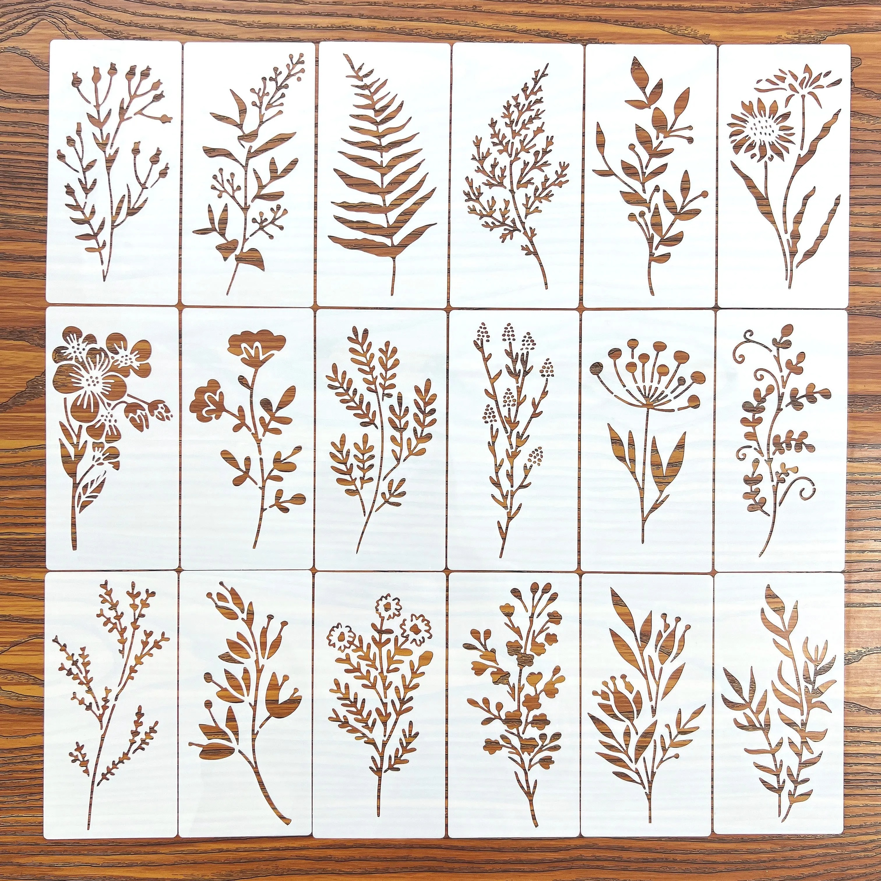 18 Pcs Flower Leaf Stencils Re - Woodworking Crafts avis et prix