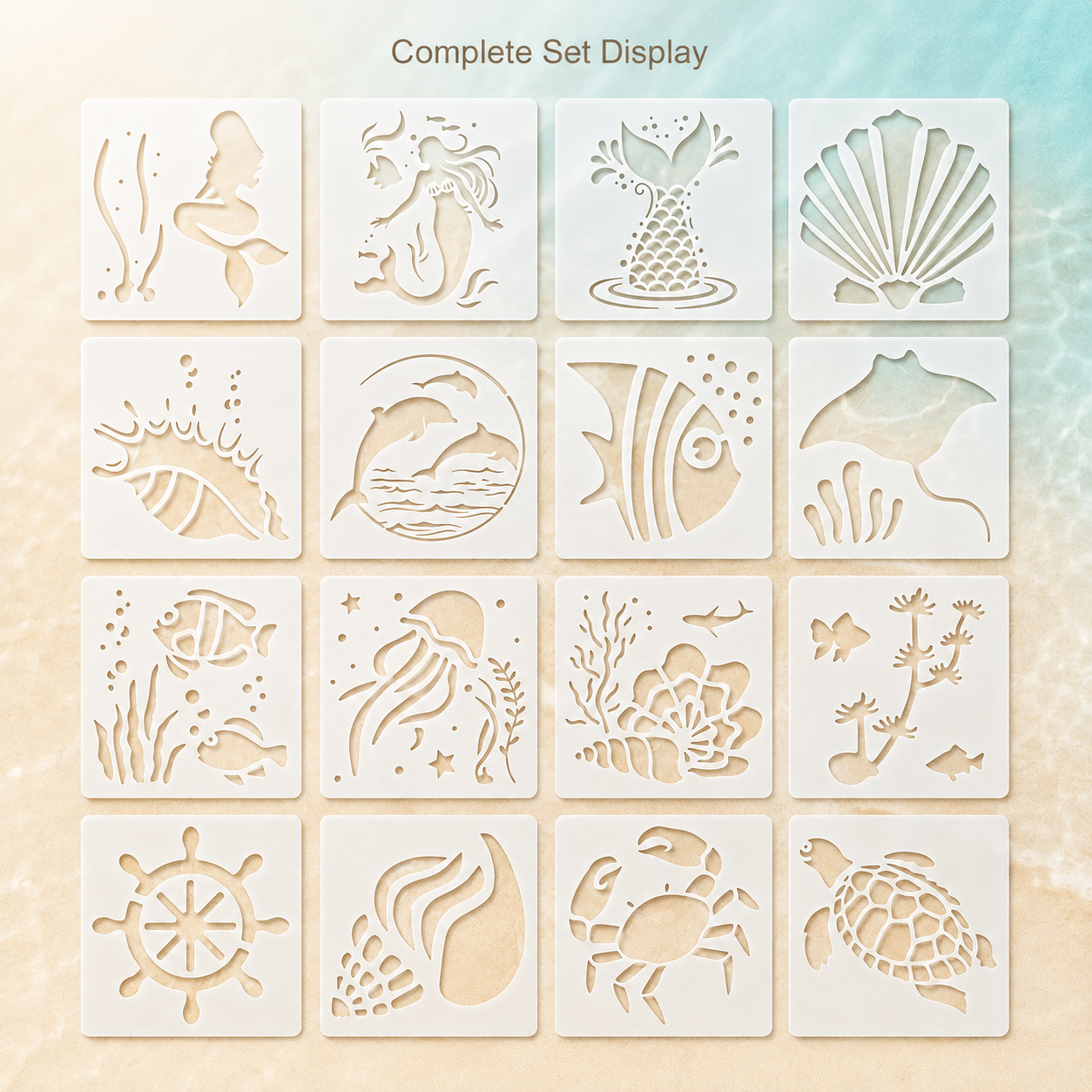 16Pcs 3.9x3.9in Ocean Animal S - Woodworking Crafts avis et prix