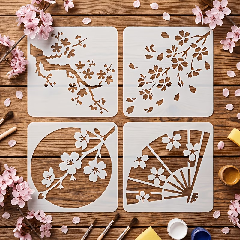 4PCS Japanese Cherry Blossom S - Woodworking Crafts avis et prix